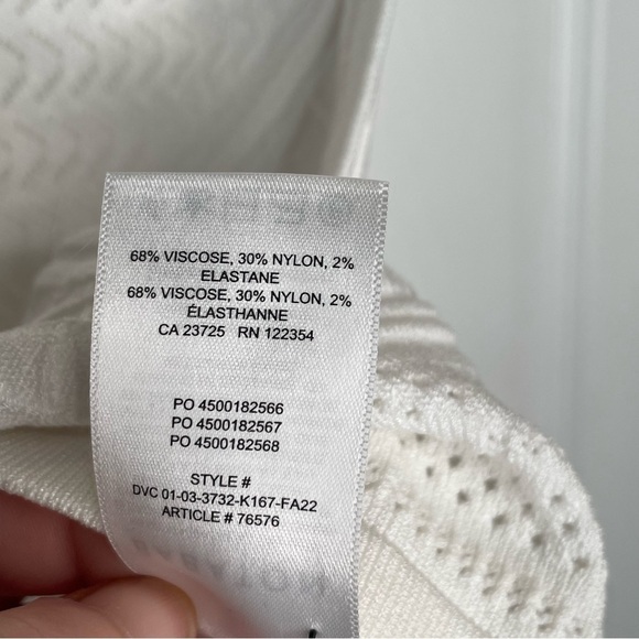 Babaton Pointelle Cropped Sweater Tank in White M - Picture 10 of 12